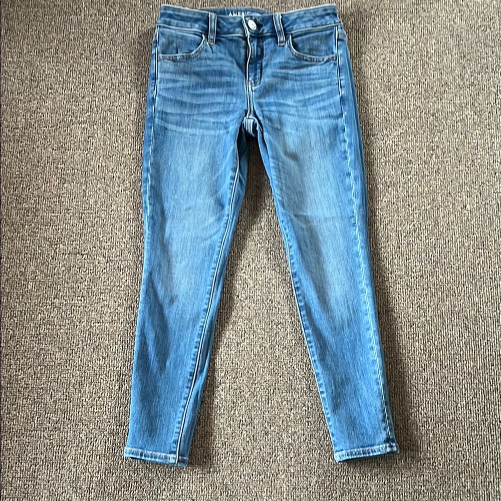 American Eagle Outfitters Blue Ankle Cropped Jeans